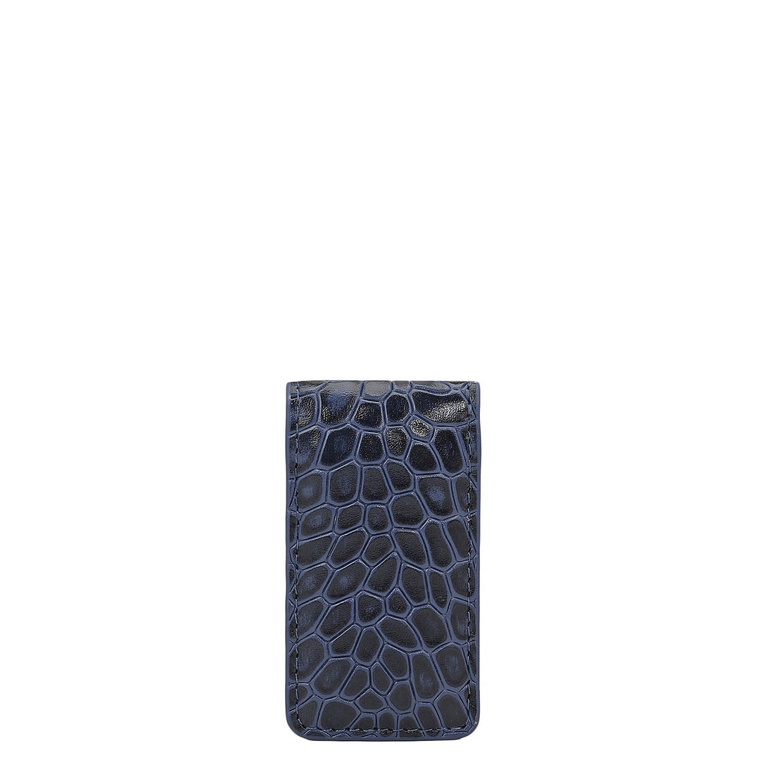 Croco Leather Money Clip - Stardust