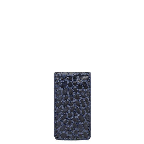 Croco Leather Money Clip - Stardust