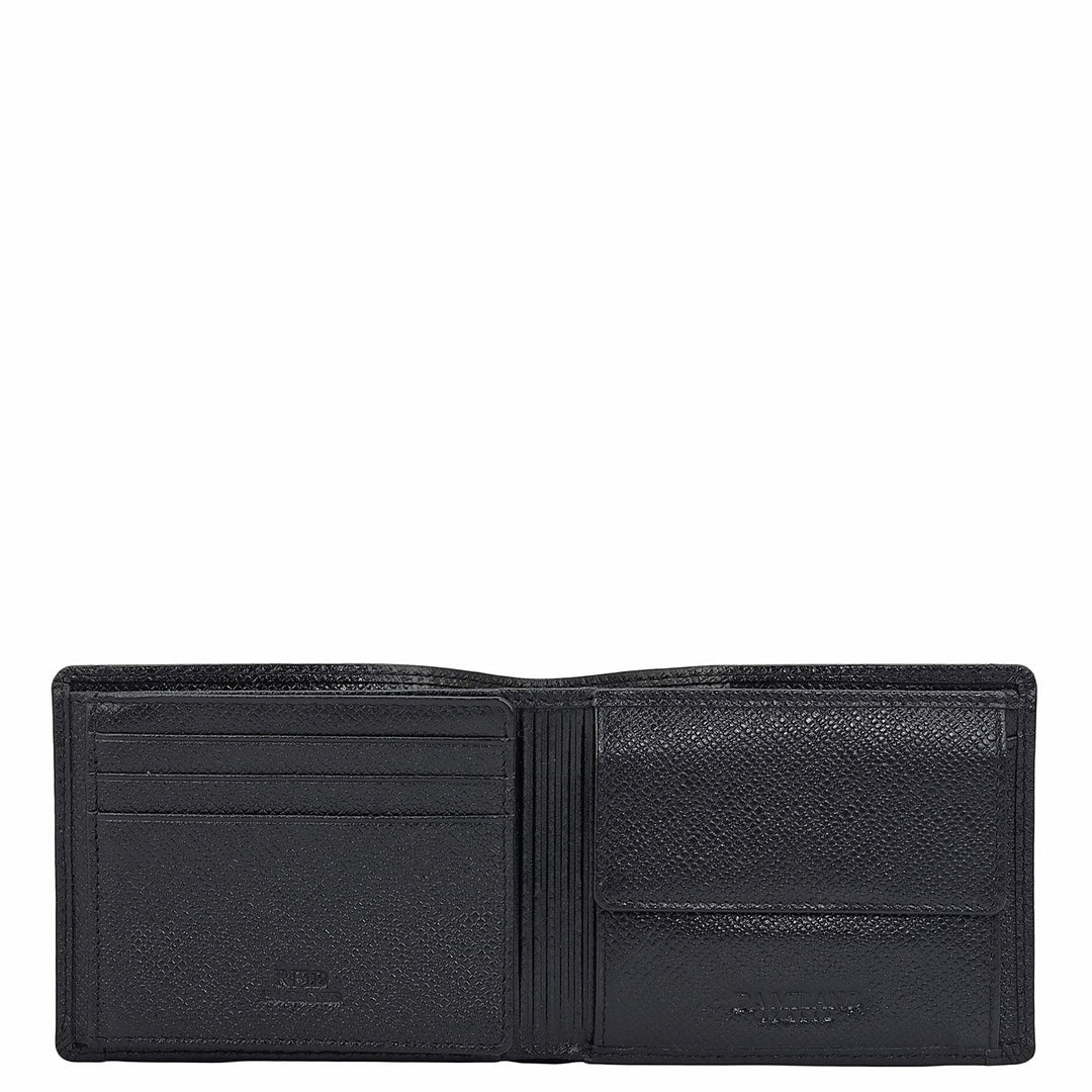 Black Bifold Leather Mens Wallet