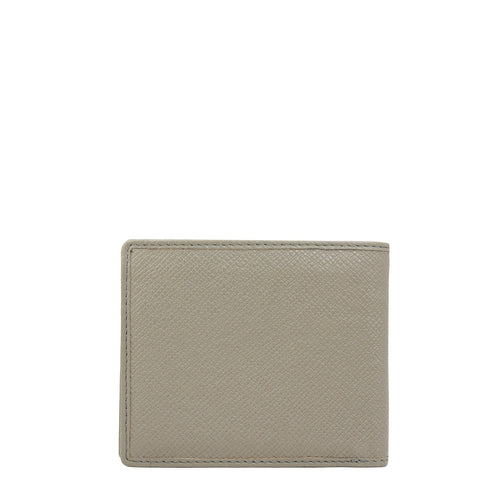 Stone Grey Bifold Leather Mens Wallet