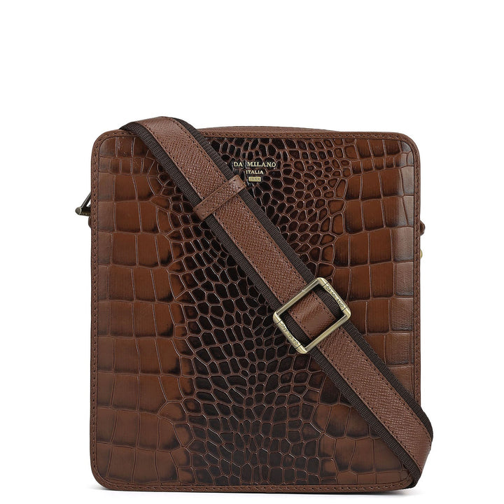 Croco Leather Men Sling - Date