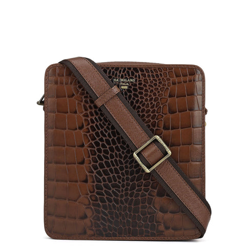 Croco Leather Men Sling - Date