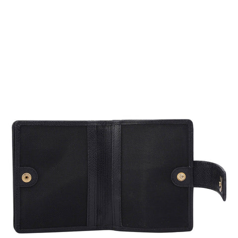 Monogram Leather Ladies Wallet - Black