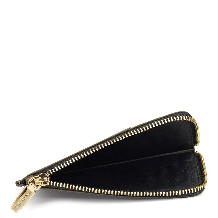 8 Slots Leather Card Case - Military Green