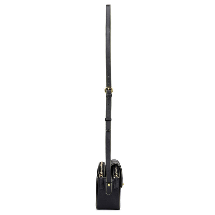 Small Franzy Leather Sling - Black