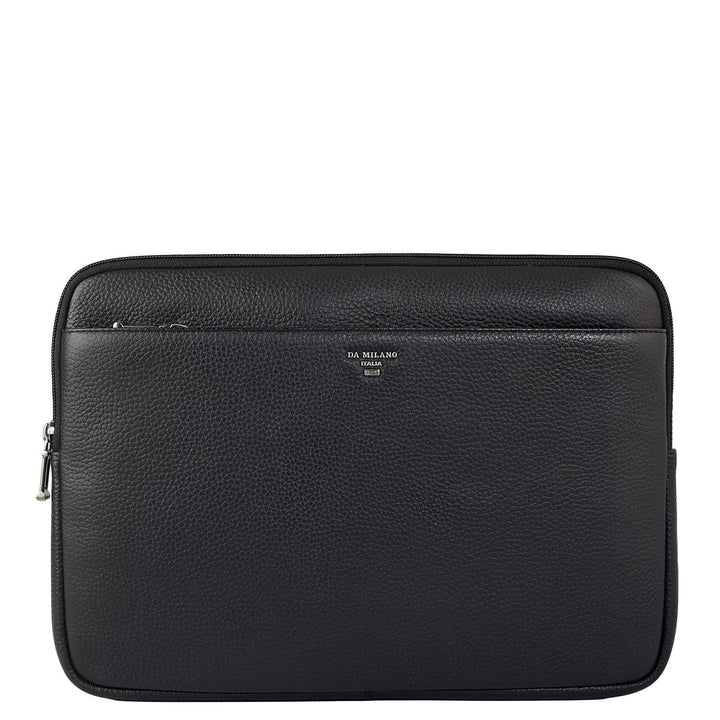 Wax Leather Laptop Sleeve - Black