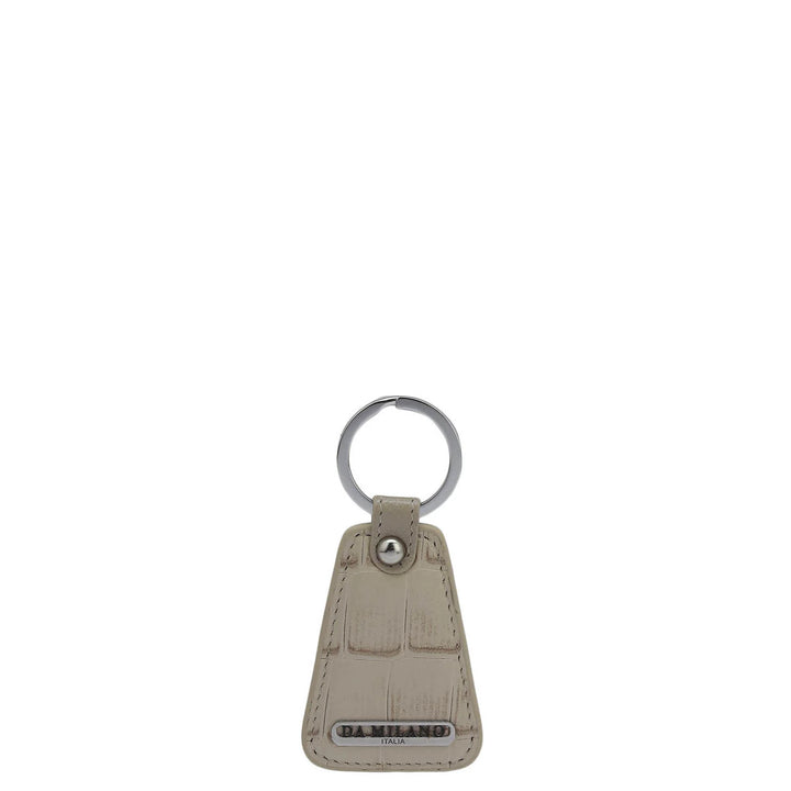 Croco Leather Key Chain - Frost