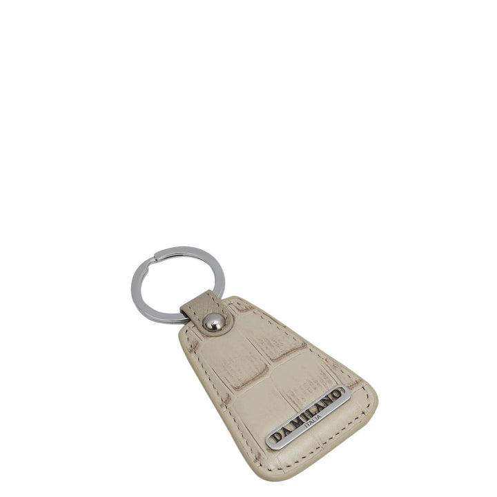 Croco Leather Key Chain - Frost