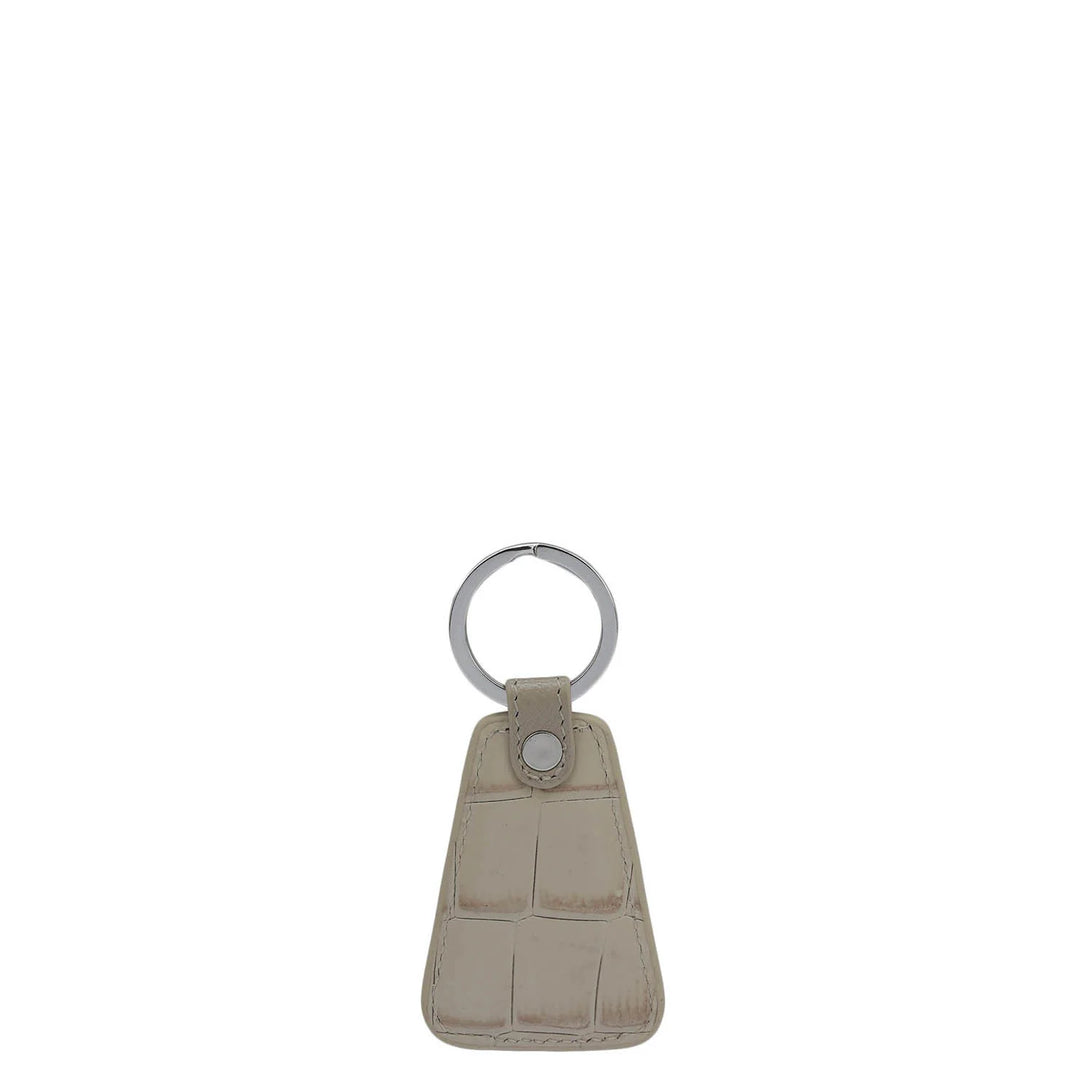 Croco Leather Key Chain - Frost