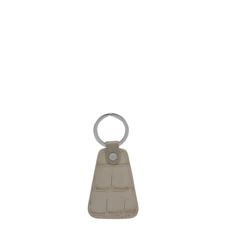 Croco Leather Key Chain - Frost