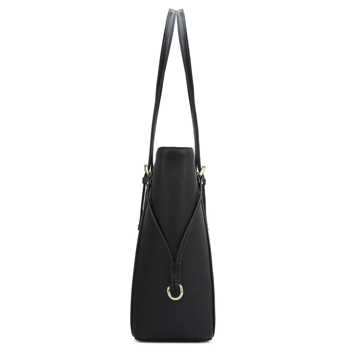 Large Franzy Leather Tote - Black