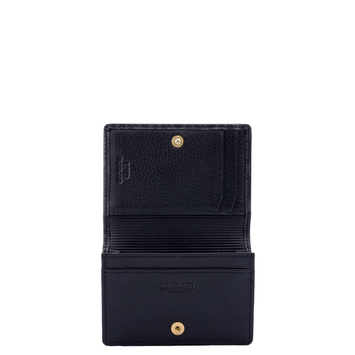 Multi Slot Leather Card Case - Black