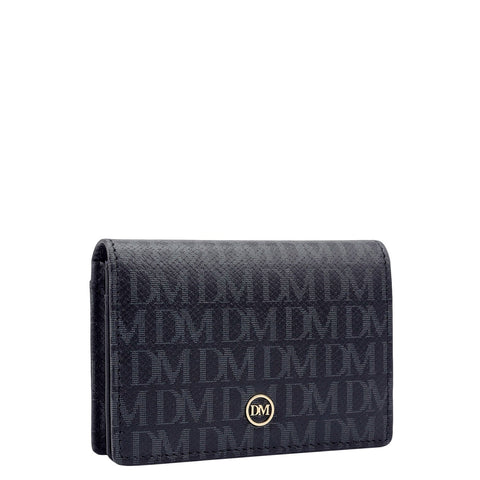 Multi Slot Leather Card Case - Black