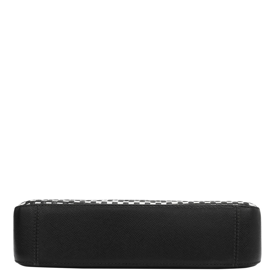 Small Mat Franzy Leather Baguette - Black