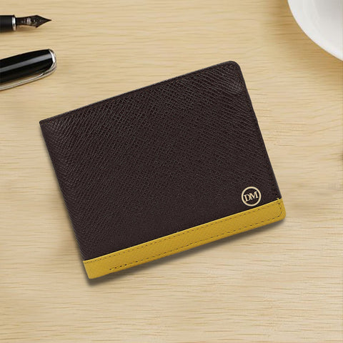 Da Milano Men's Leather Wallet - Chocolate Bifold