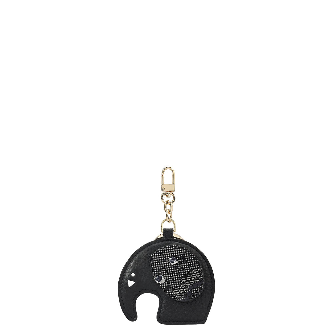 Wax Snake Leather Bag Hanging - Black