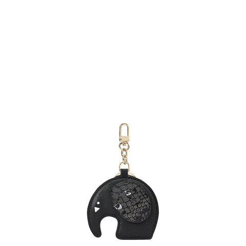 Wax Snake Leather Bag Hanging - Black