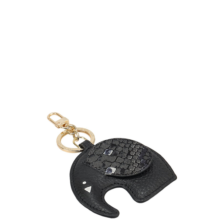 Wax Snake Leather Bag Hanging - Black