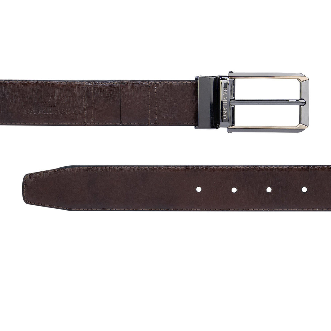 Black & Brown Flexible Men'S Belt- Reversible