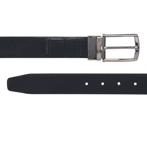 Casual Fish Leather Reversible Mens Belt - Black & Brown