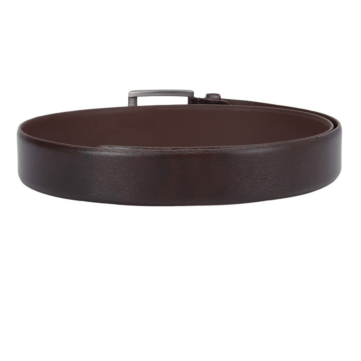 Formal Aztec Leather Mens Belt - Brown