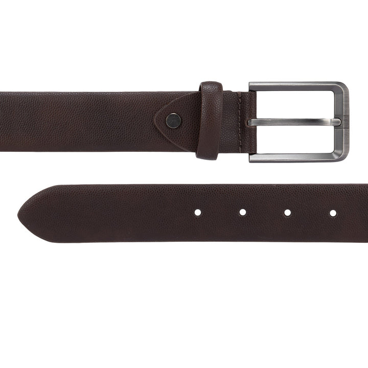 Casual Fish Leather Mens Belt - Brown