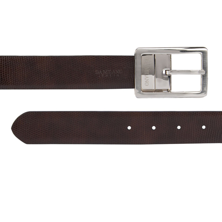 Formal Lizard Leather Reversible Mens Belt - Black & Brown