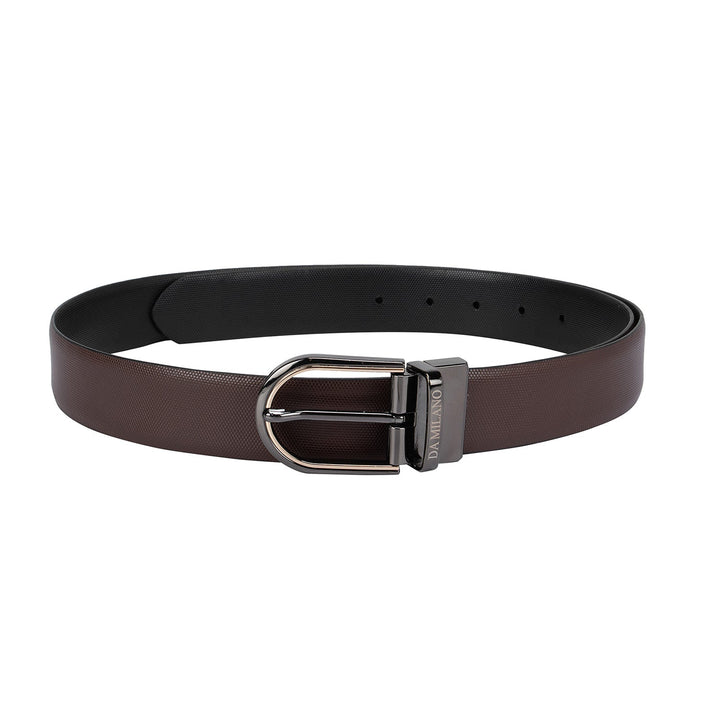 Casual Fish Leather Reversible Mens Belt - Brown & Balck