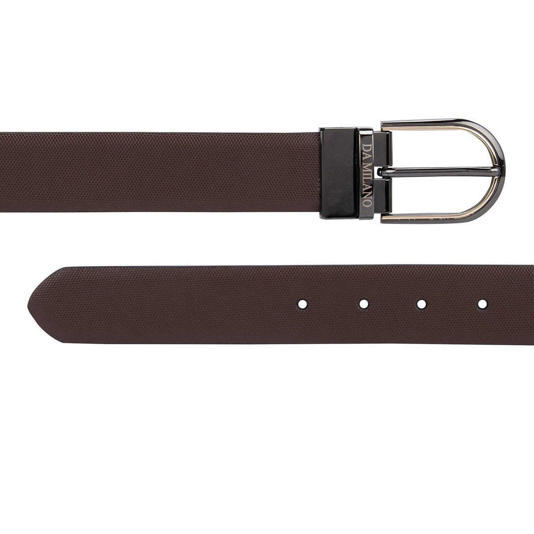 Casual Fish Leather Reversible Mens Belt - Brown & Balck