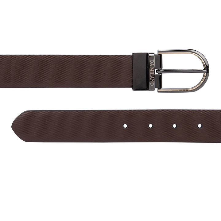 Casual Fish Leather Reversible Mens Belt - Brown & Balck