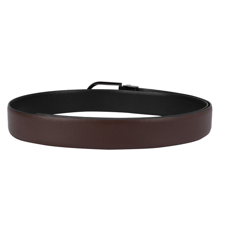 Casual Fish Leather Reversible Mens Belt - Brown & Balck