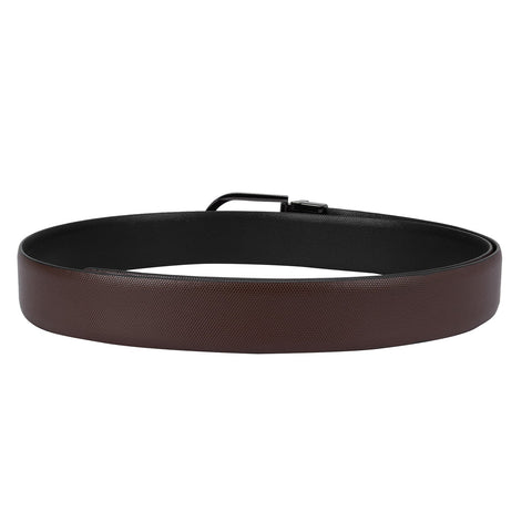 Casual Fish Leather Reversible Mens Belt - Brown & Balck