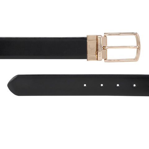 Black Plain Reversible Men's Belt