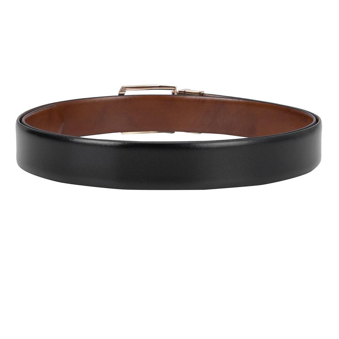 Black Plain Reversible Men's Belt