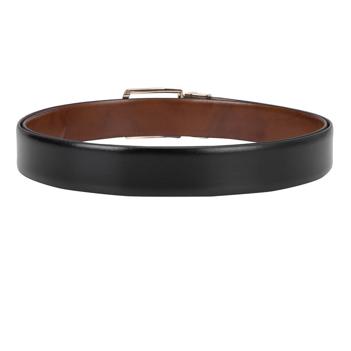 Black Plain Reversible Men's Belt