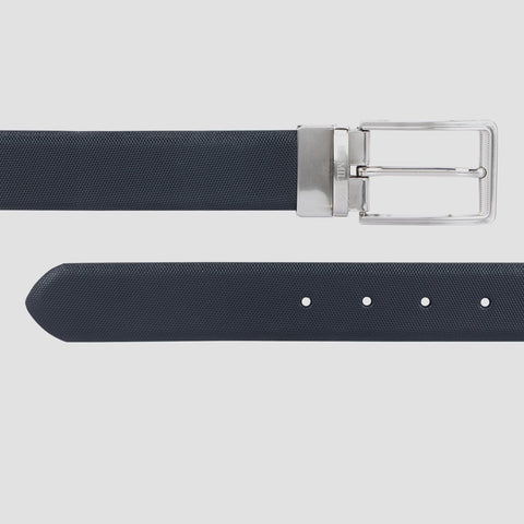 Formal Fish Leather Reversible Belt - Black