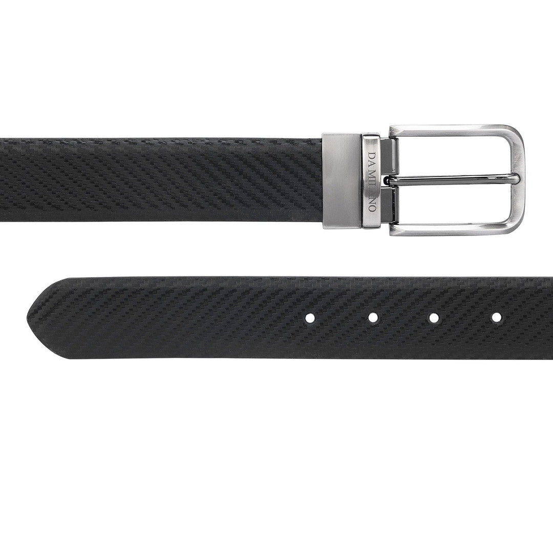 Casual Fish Leather Reversible Belt - Black