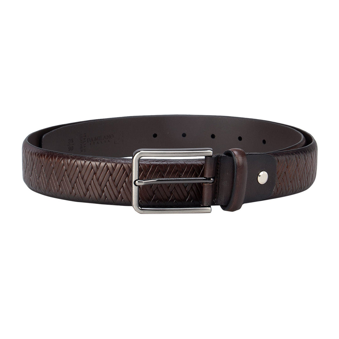 Brown Mat Emboss Men'S Belt