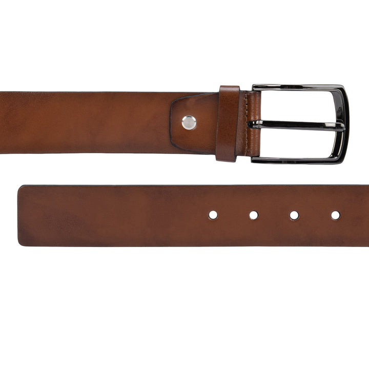 Cognac Plain Mens Belt
