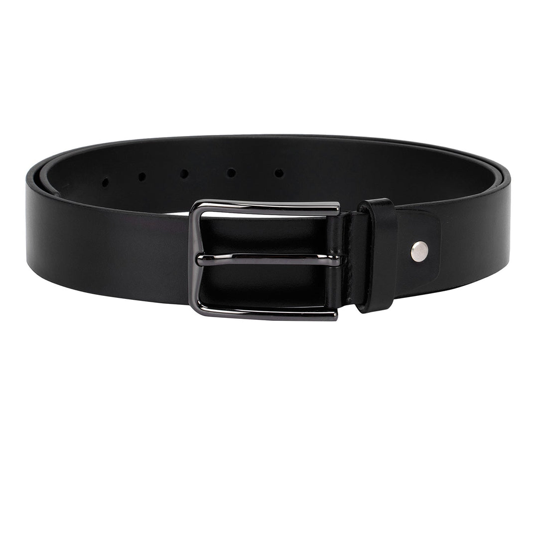 Black Plain Reversible Mens Belt