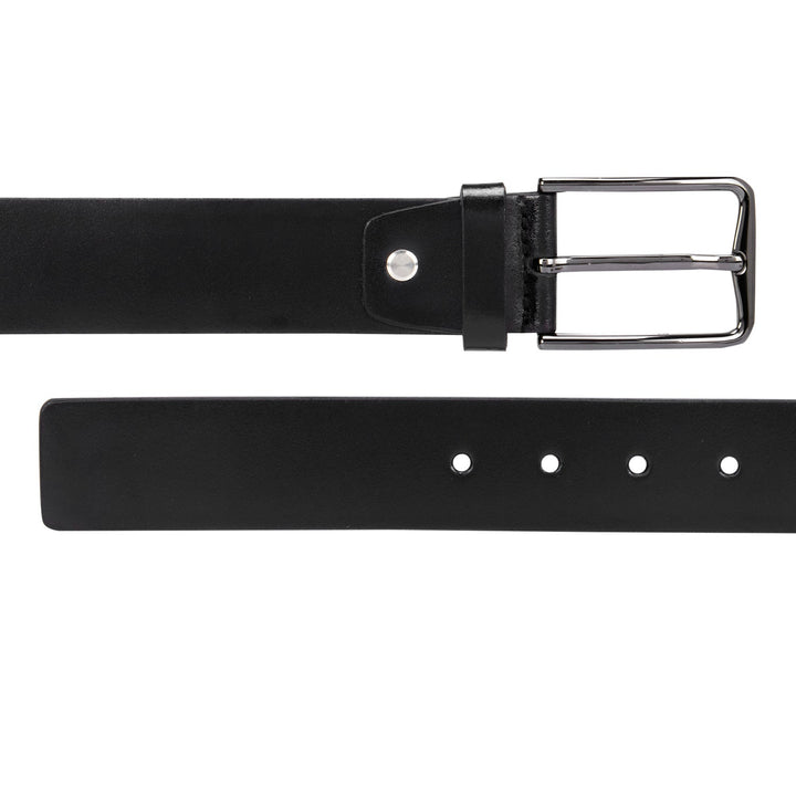 Black Plain Reversible Mens Belt