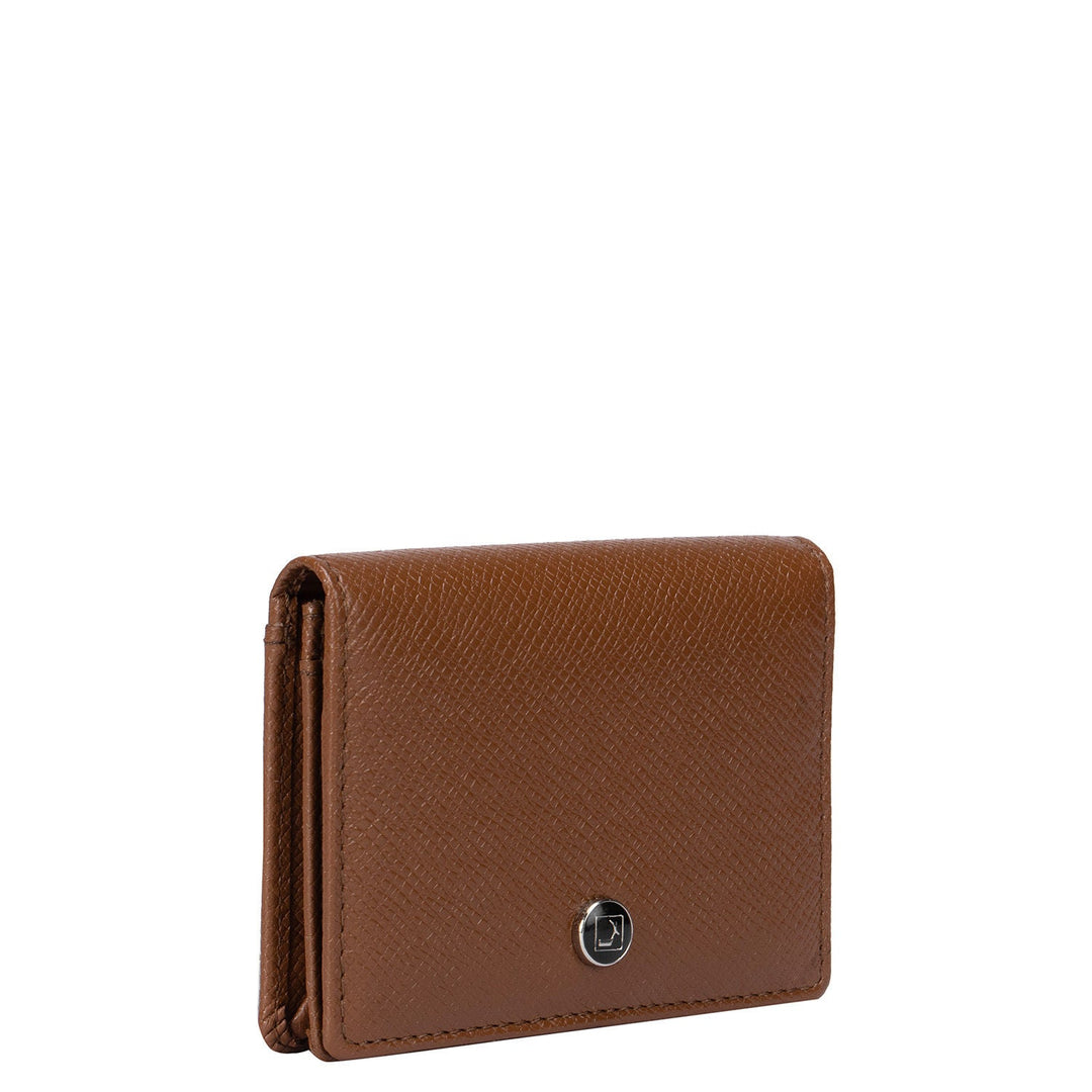 Brown Franzy Flip Top Card Case