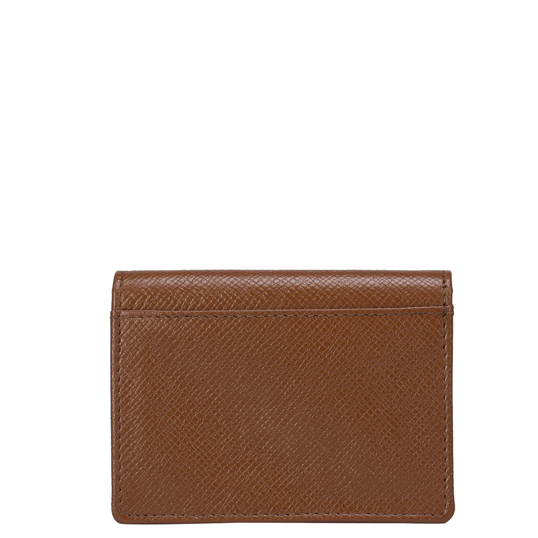 Brown Franzy Flip Top Card Case