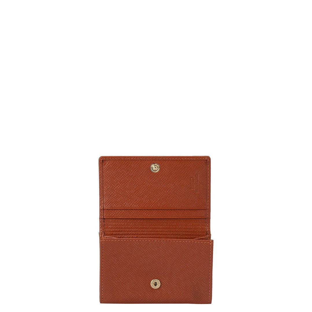 Brown Franzy Flip Top Card Case