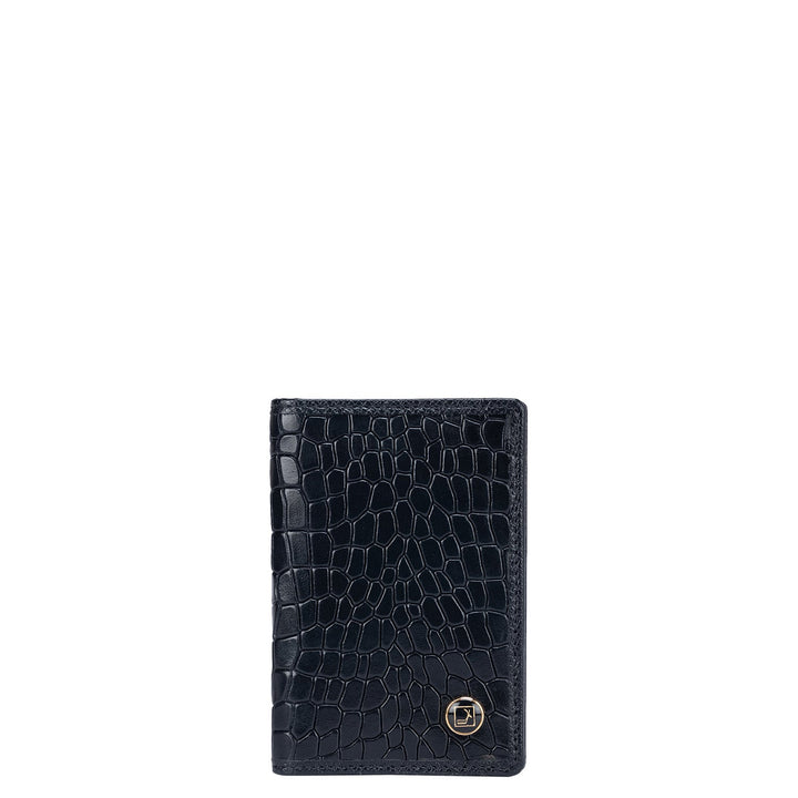 Black Croco Textured Card Case