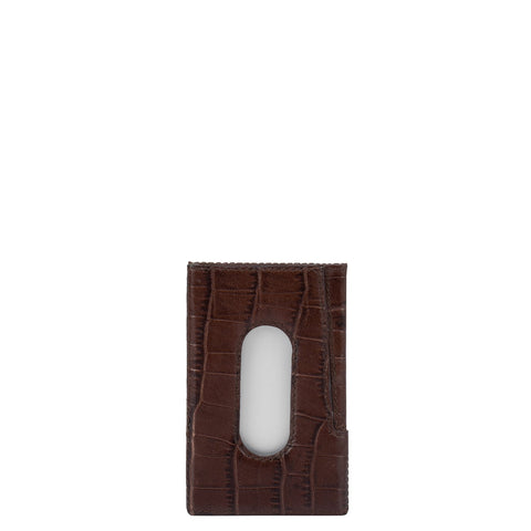 Brown Croco Card Case