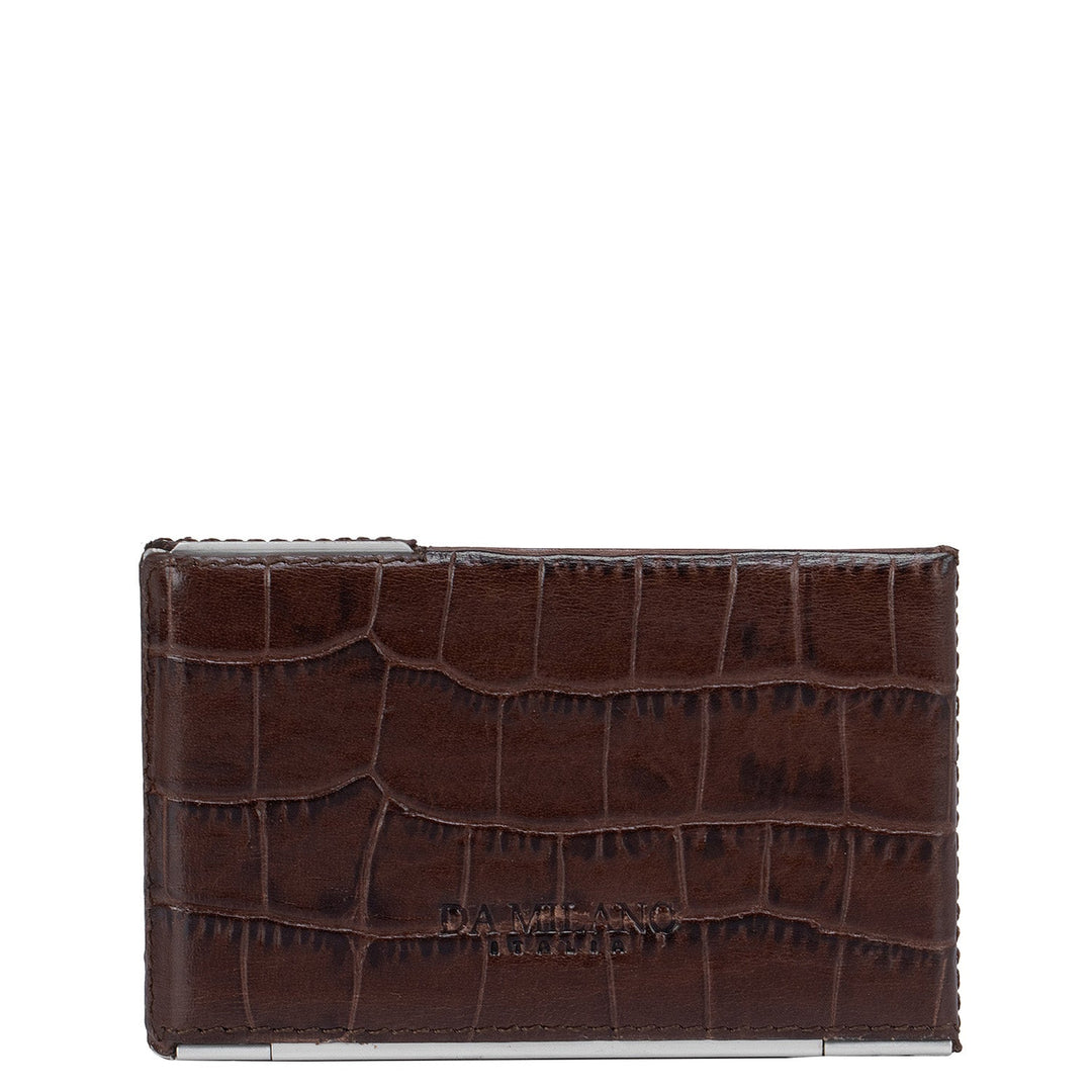 Brown Croco Card Case