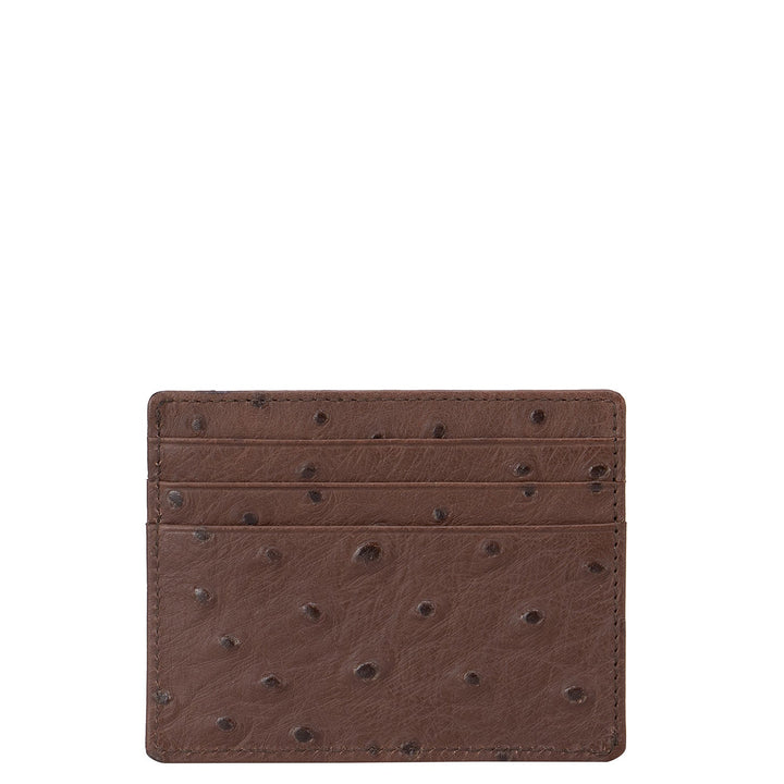 Brown Ostrich Effect Card Sleeve