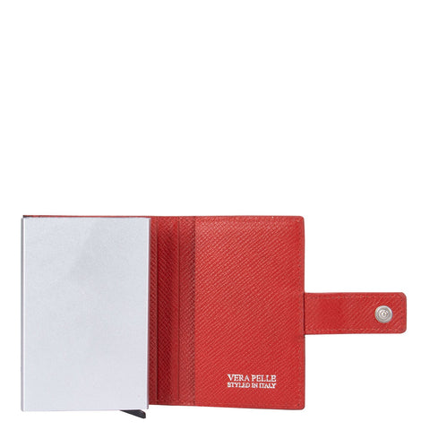 Franzy Leather Card Case - Tomato