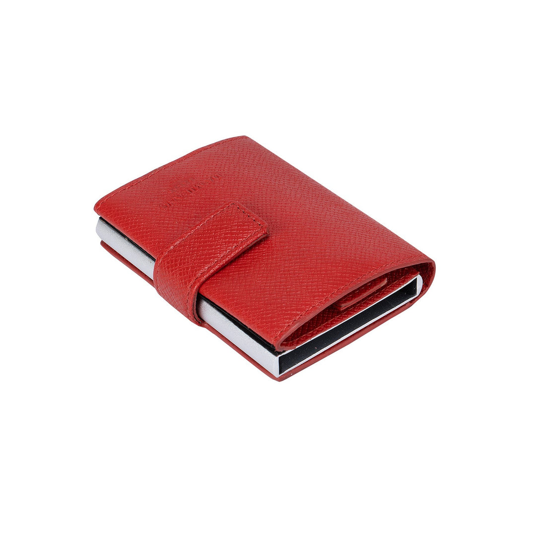 Franzy Leather Card Case - Tomato